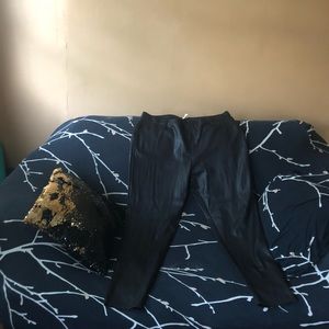 SIZE 20 FADED GLORY NEW PLETHER PANTS FAKE LEATHER